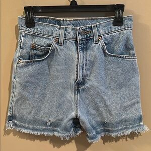 Vintage Levi denim shorts orange tab